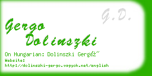 gergo dolinszki business card